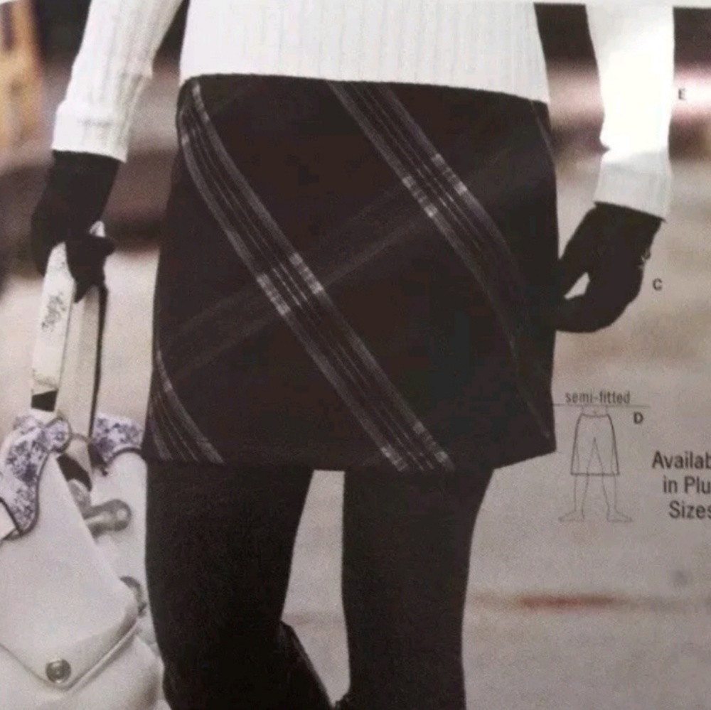 ATHLETA tech fleece  plaid skirt sz. 1x